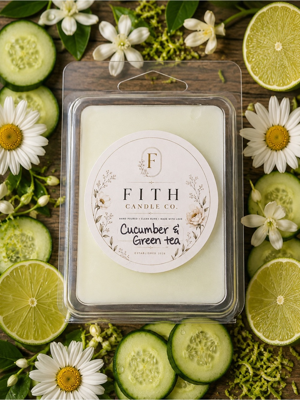 Cucumber and Green Tea 100% Organic Soy Artisan wax melts 5 for $25!!!
